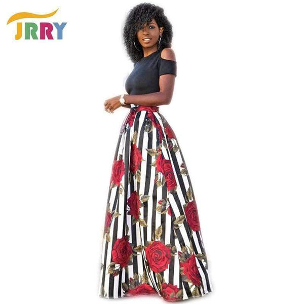 Planet Gates S JRRY New Two Pieces Casual Women Maxi Dresses Short Sleeve Black Top Long Pattern Floral Dress Plus Size 6XL Vestidos