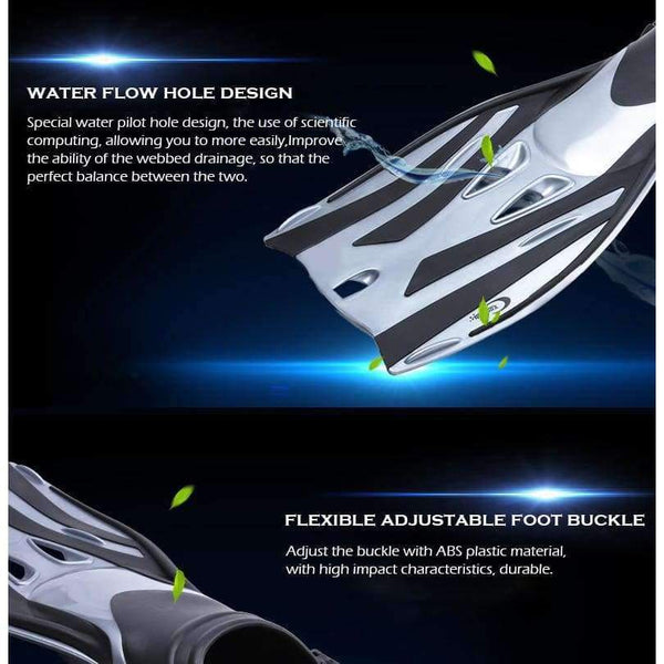 Planet Gates S-M 36-40 / China Quality Open Heel Adult Diving Flippers Non-slip Adjustable Diving Fins For Swimming Snorkelling Free Shipping