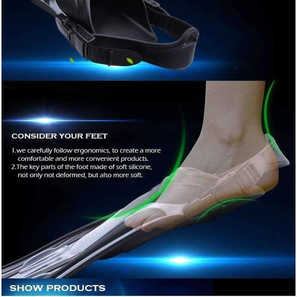 Planet Gates S-M 36-40 / China Quality Open Heel Adult Diving Flippers Non-slip Adjustable Diving Fins For Swimming Snorkelling Free Shipping