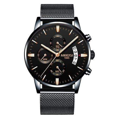 Planet Gates S Men Watch Chronograph Sport Mens Watches Top Brand Luxury Waterproof Full Steel Quartz Gold Clock Men Relogio Masculino