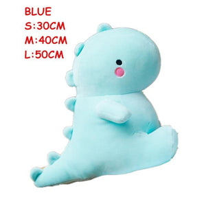 Planet Gates S / normal blue Ultra Soft Lovely Dinosaur Plush Doll Huggable Pink/Blue Stuffed Dino Toy Kids Huggable Animals Plush Toy 30/40/50cm
