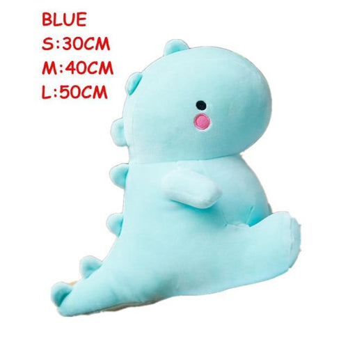 Planet Gates S / normal blue Ultra Soft Lovely Dinosaur Plush Doll Huggable Pink/Blue Stuffed Dino Toy Kids Huggable Animals Plush Toy 30/40/50cm