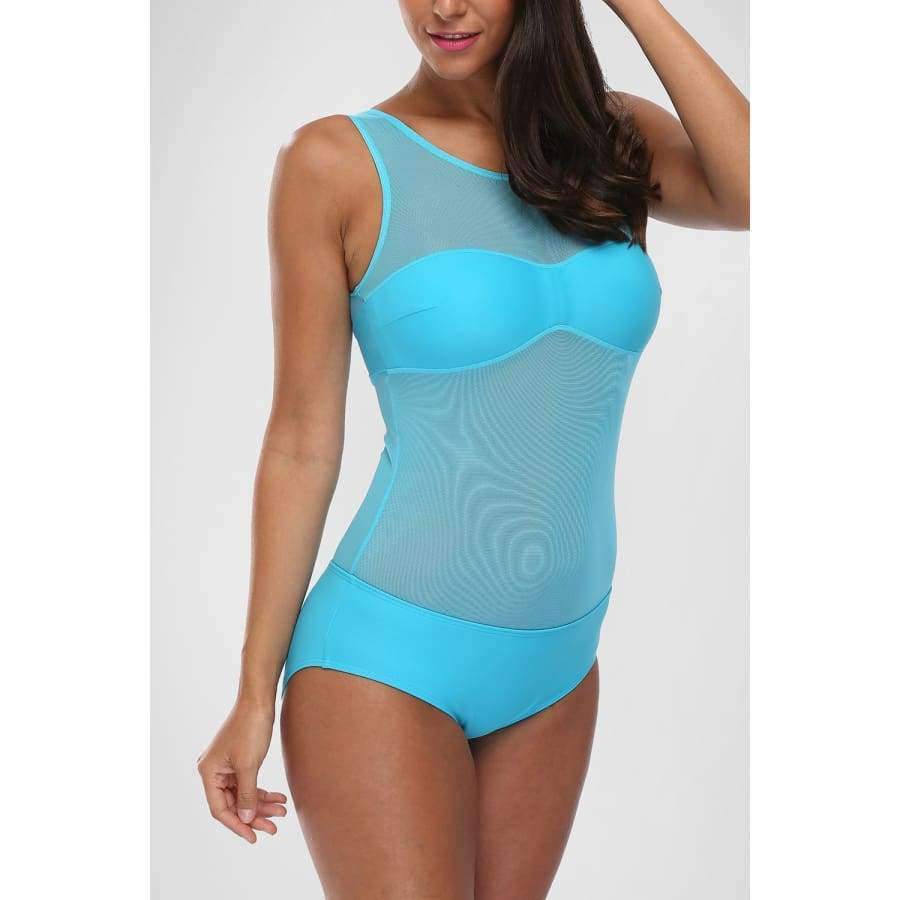 Planet Gates S One Piece Swimsuit Swimwear Women Sexy Stripe Swimwear Scarf Grid Translucent Monokini Bikini