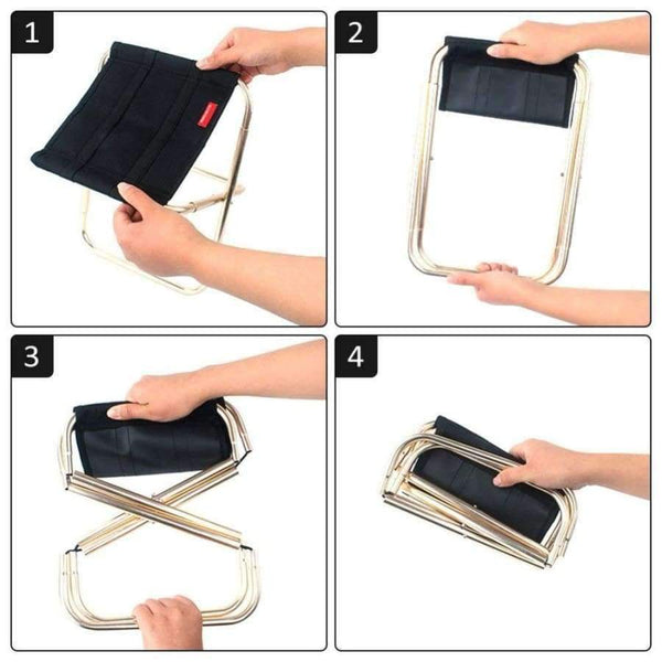 Planet Gates S Outdoor Folding Chair 7075 Aluminum Alloy Fishing Camping Chair BBQ Stool Folding Stool Portable Travel Train Chair