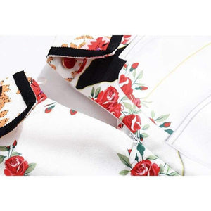 Planet Gates S Print Dress 2018 Autumn Fashion Clothing Women Turn-down Collar Beading Elegant Long Sleeve Party Midi Dress Events