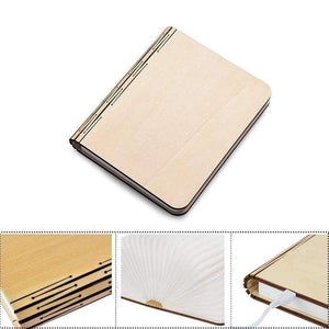 Planet Gates S Rechargeable Wooden Book Light USB LED Night Light Foldable Table Lamp Luminaria Bedroom Nightlight Bedside Booklight Home Decor