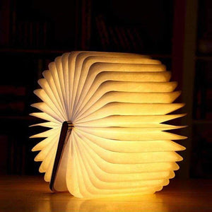 Planet Gates S Rechargeable Wooden Book Light USB LED Night Light Foldable Table Lamp Luminaria Bedroom Nightlight Bedside Booklight Home Decor