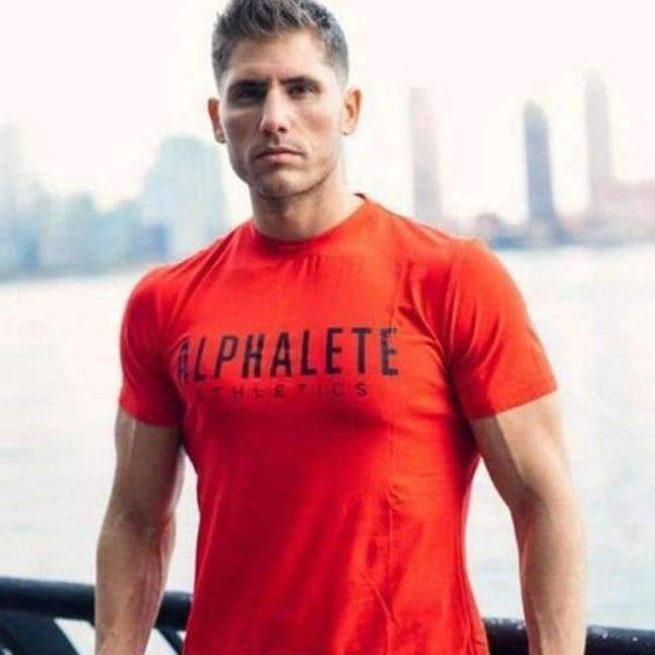 Planet Gates S / red 1 Gym clothing white cotton T Shirt Fitness Bodybuilding Crossfit workout Shirts sports Short sleeve tee Tops clothes