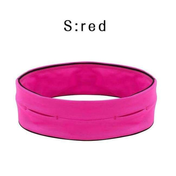 Planet Gates S Red Running Bag Men Women Waist Phone Holder Belt Elastic Pack Belt Hiding Anti-thief Sport Accessories Fitness Gear