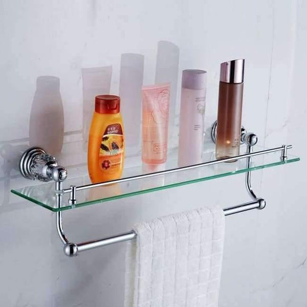 Silver Bathroom Accessories Set Chrome Polished Brass Bath Hardware Set Wall Mounted Bathroom Products TS1102 - Planet Gates