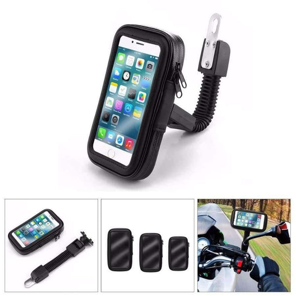 Planet Gates S size (130 x 70 mm) Universal Waterproof Motorcycle Bike Scooter Mobile Phone Holder Bag Case for iPhone8 7 Samsung Support 4.7-6.3 Inch