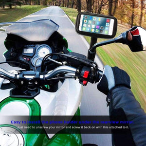 Planet Gates S size (130 x 70 mm) Universal Waterproof Motorcycle Bike Scooter Mobile Phone Holder Bag Case for iPhone8 7 Samsung Support 4.7-6.3 Inch