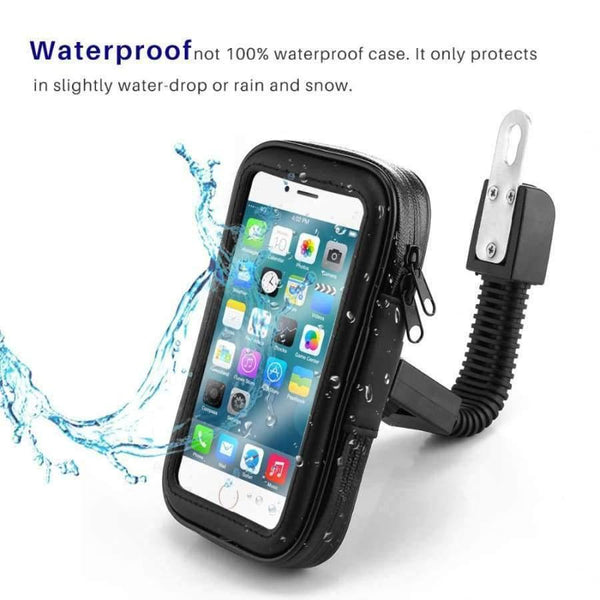 Planet Gates S size (130 x 70 mm) Universal Waterproof Motorcycle Bike Scooter Mobile Phone Holder Bag Case for iPhone8 7 Samsung Support 4.7-6.3 Inch