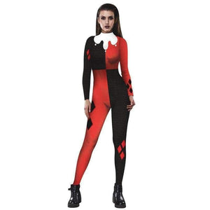 Squad Harley Quinn Jumpsuit Catsuit Sexy Cosplay Costumes Halloween Women Bodysuit Fancy Dress - Planet Gates