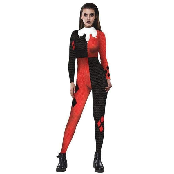 Squad Harley Quinn Jumpsuit Catsuit Sexy Cosplay Costumes Halloween Women Bodysuit Fancy Dress - Planet Gates