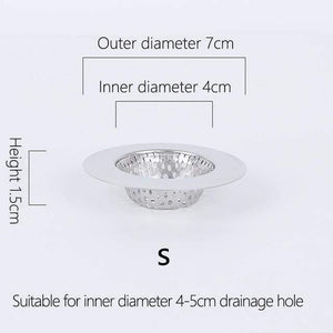 Stainless steel bathroom washbasin hair filter kitchen sink floor drain anti-blocking tools home accessories