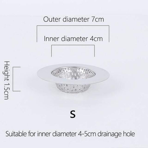 Stainless steel bathroom washbasin hair filter kitchen sink floor drain anti-blocking tools home accessories