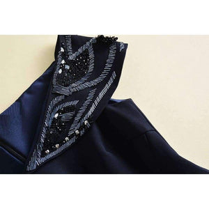 Planet Gates S Summer Fashion Formal Women Dress Ladies Sexy One-Shoulder Sequin Beading Bodycon Sheath Sexy Bandage Dress for Party Event