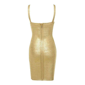 Planet Gates S Summer gold foil printed cocktail celebrities party dress women night out event outfits sexy v neck red carpet dresses HL