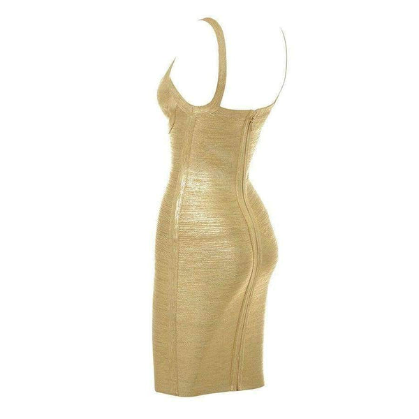 Planet Gates S Summer gold foil printed cocktail celebrities party dress women night out event outfits sexy v neck red carpet dresses HL