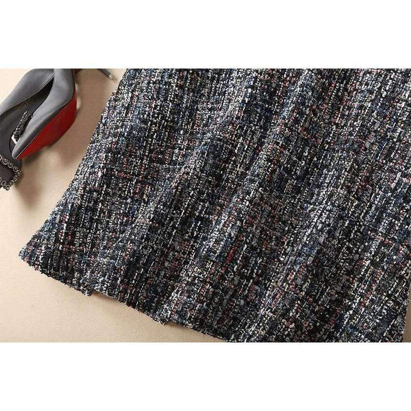 Planet Gates S Vestidos De Festa 2018 Fall Winter Party Ladies Sexy V-Neck Pearl Beading Sleeveless A-Line Warm Thick Wool Dress Event