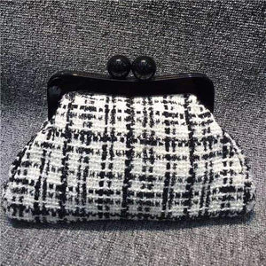 Planet Gates S white quited Handbag Shoulder Bag Clip evening day clutches Acrylic Clip Crossbody Bag Zipper & Hasp Tote Bag Chain Party Wedding