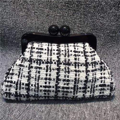 Planet Gates S white quited Handbag Shoulder Bag Clip evening day clutches Acrylic Clip Crossbody Bag Zipper & Hasp Tote Bag Chain Party Wedding