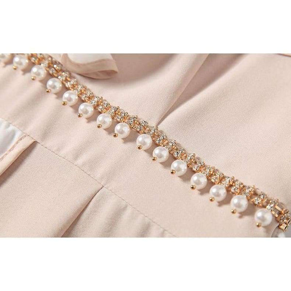 Planet Gates S Women Fashion Party Elegant Dress 2018 Summer Event Ladies Cape Poncho Style Pearl Beading Bodycon Ruffles Dress