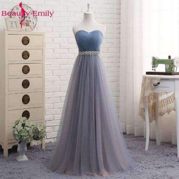 Planet Gates S1 / 2 Beauty Emily High Quality Tulle Long Short Bridesmaid Dresses 2018 Formal A-line Vintage Party Prom Dresses Off the Shoulder