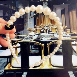 22 Styles Simulation Pearl Hairbands Women Hair Accessories Korean Handmade Bow Flower Hoops Headband Wedding Ornaments