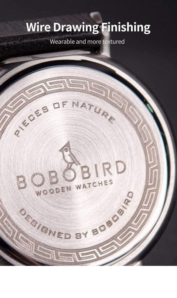 Planet Gates S16-1 40mm Men Lovers Watches BOBO BIRD Wooden Stainless Steel Waterproof Japan Quartz Men Watch in Wood Box Great Gifts