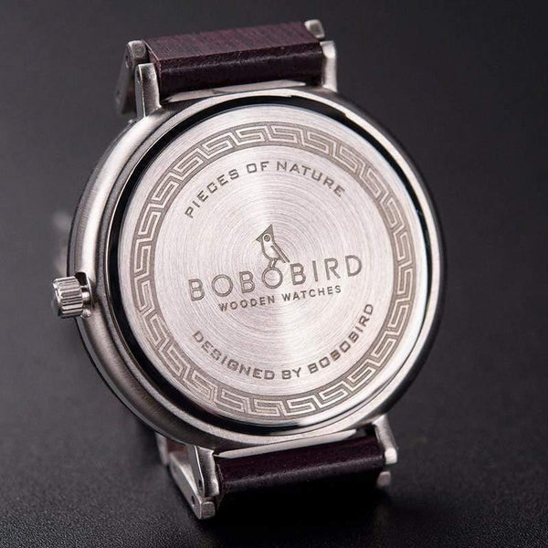 Planet Gates S16-1 40mm Men Lovers Watches BOBO BIRD Wooden Stainless Steel Waterproof Japan Quartz Men Watch in Wood Box Great Gifts