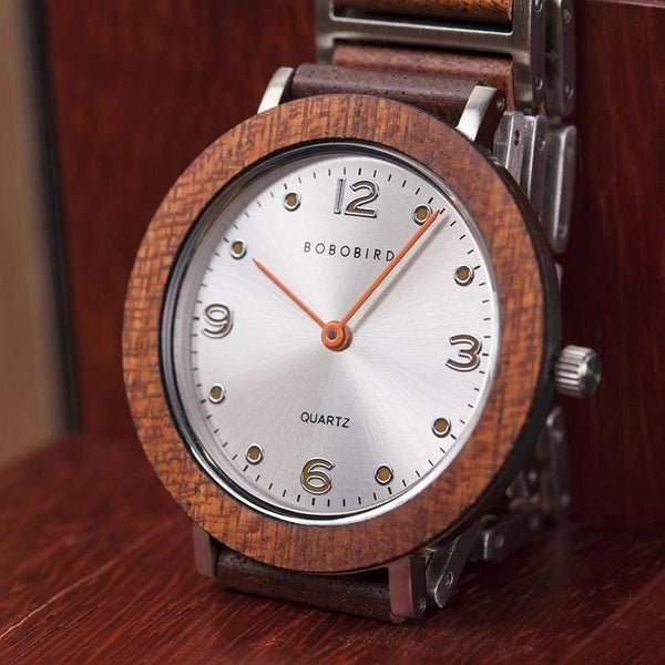 Planet Gates S16-1 40mm Men Lovers Watches BOBO BIRD Wooden Stainless Steel Waterproof Japan Quartz Men Watch in Wood Box Great Gifts