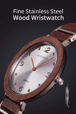 Planet Gates S16-1 40mm Men Lovers Watches BOBO BIRD Wooden Stainless Steel Waterproof Japan Quartz Men Watch in Wood Box Great Gifts