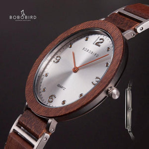 Planet Gates S16-1 40mm Men Lovers Watches BOBO BIRD Wooden Stainless Steel Waterproof Japan Quartz Men Watch in Wood Box Great Gifts