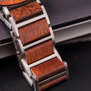 Planet Gates S16-1 40mm Men Lovers Watches BOBO BIRD Wooden Stainless Steel Waterproof Japan Quartz Men Watch in Wood Box Great Gifts
