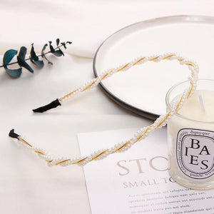 22 Styles Simulation Pearl Hairbands Women Hair Accessories Korean Handmade Bow Flower Hoops Headband Wedding Ornaments