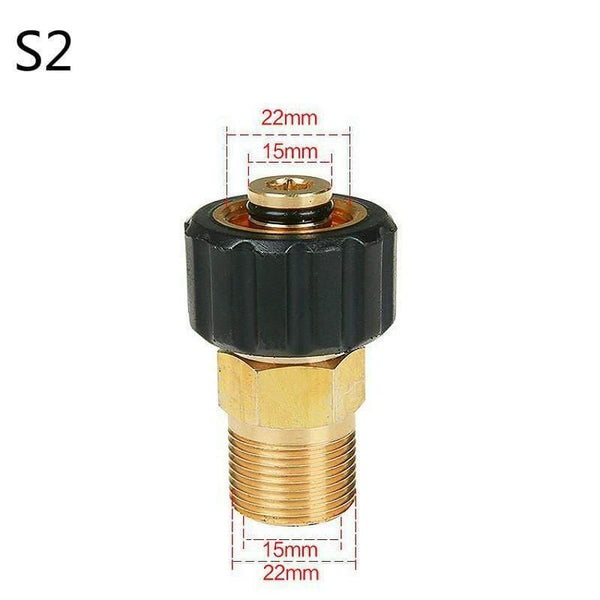 High Pressure Washer Adapter Foam Lance Adapter M22 * 14mm M22* 15mm Male Thread Garden Hose Pressure Washer Accessories