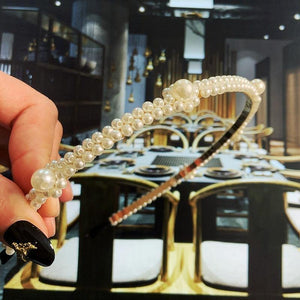 22 Styles Simulation Pearl Hairbands Women Hair Accessories Korean Handmade Bow Flower Hoops Headband Wedding Ornaments