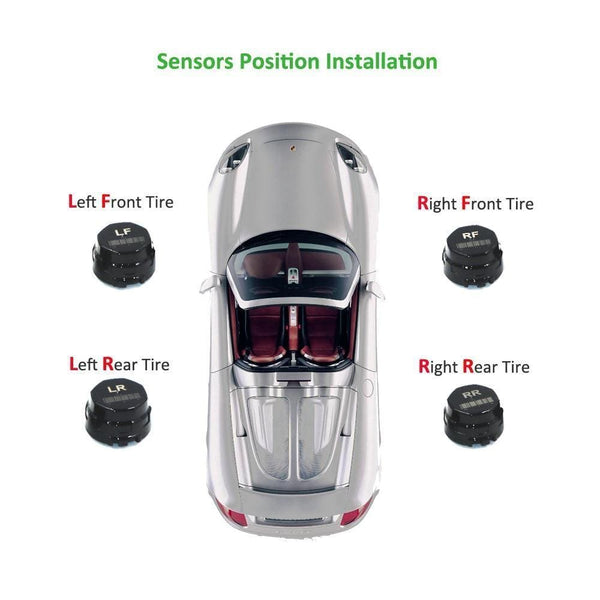 Planet Gates S600 Solar TPMS Tire Pressure Monitoring System Car Windshield Wireless Tyre Pressure Alarm External/Internal sensor