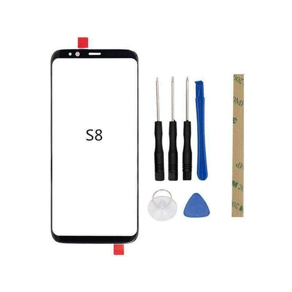 Planet Gates S8 OEM black 6.2" For SAMSUNG Galaxy S8 Plus G955 Front Outer Glass Lens 5.8" For SAMSUNG S8  G950 G950F Touch Panel Front Cover Replacement