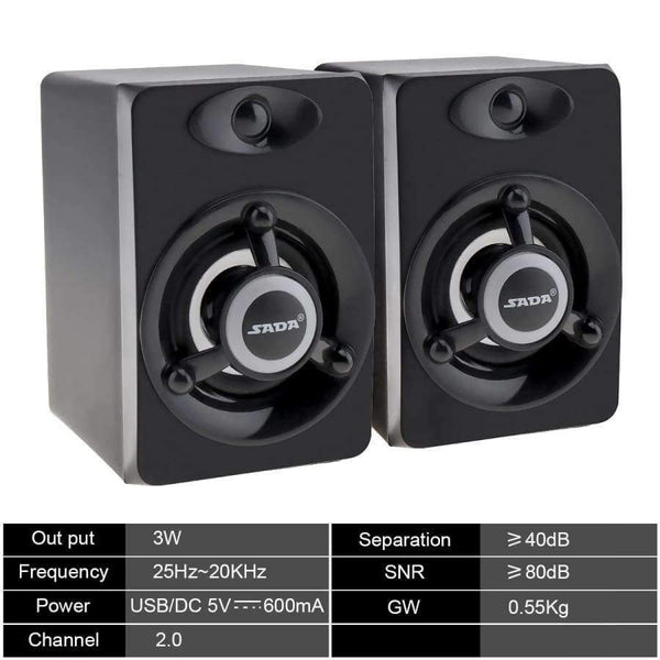 Planet Gates SADA 2018 Newest Subwoofer Deep Bass PC Speaker Portable Music DJ USB Soundar Computer Speakers For laptop Phone TV