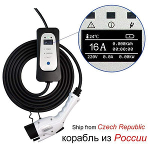 Planet Gates SAE J1772 EV Charger Type 1 Level 2 EVSE Portable Electric Car Charging Stations 8/10/13/16A