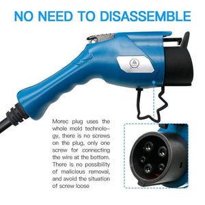 Planet Gates SAE J1772 EV Charger Type1 IEC 62196-2 Type2 Level 2 EVSE Type 2 Connector 8A to16A Electric Car Charging Schuko Plug Leaf Nissa