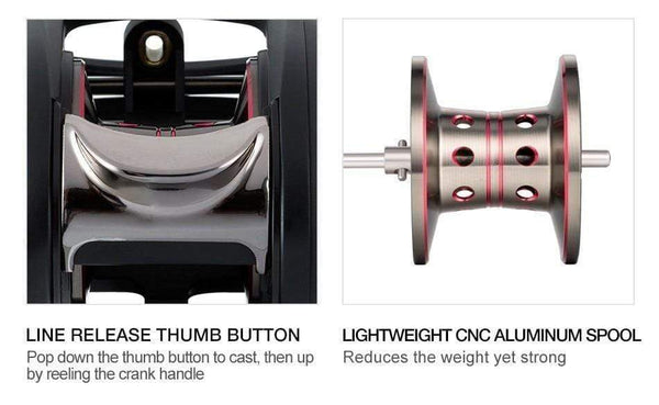 Planet Gates SAEX ELITE Fishing Reel Extra Light Spool Right and Left Hand 13BB 7.3:1 Gear Ratio 167g  Light baitcasting Reel