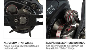 Planet Gates SAEX ELITE Fishing Reel Extra Light Spool Right and Left Hand 13BB 7.3:1 Gear Ratio 167g  Light baitcasting Reel