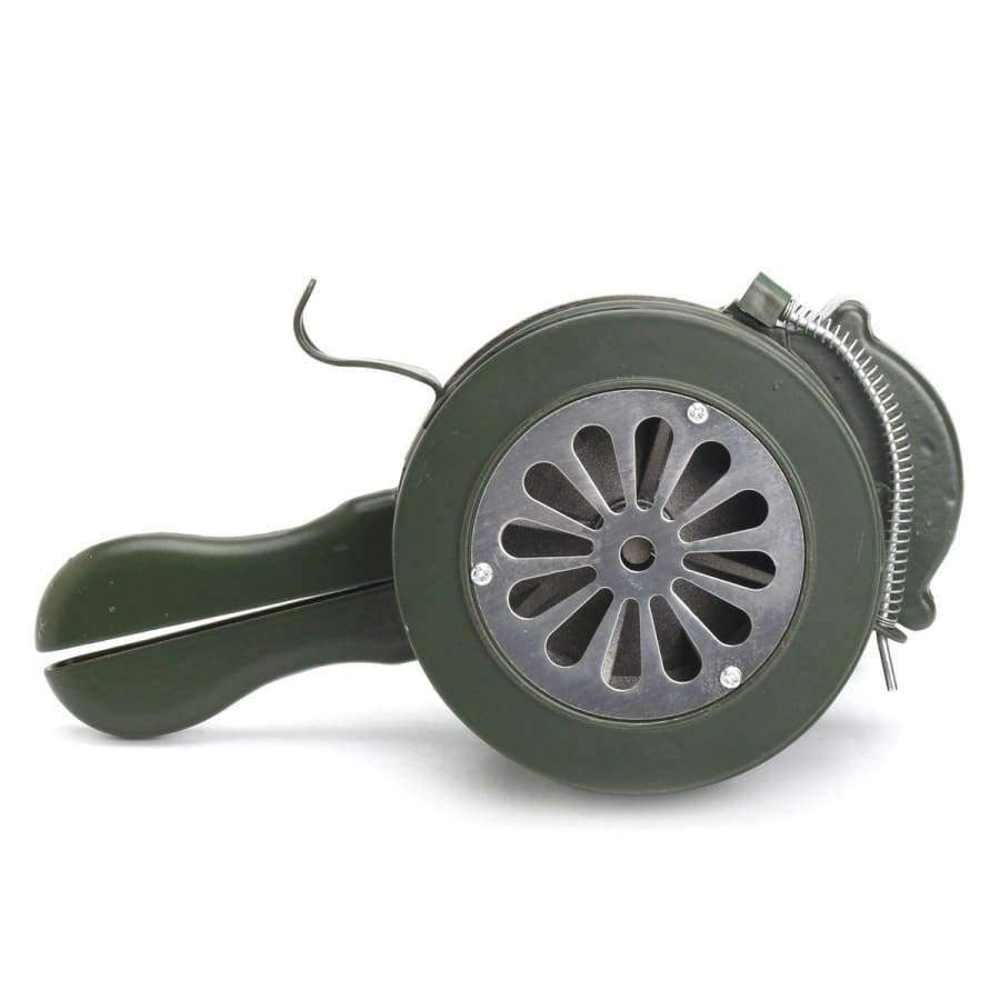 Planet Gates Safurance Green Aluminium alloy Crank Hand Operated Air Raid Emergency Safety Alarm Siren Home Self Protection Security