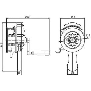 Planet Gates Safurance Green Aluminium alloy Crank Hand Operated Air Raid Emergency Safety Alarm Siren Home Self Protection Security