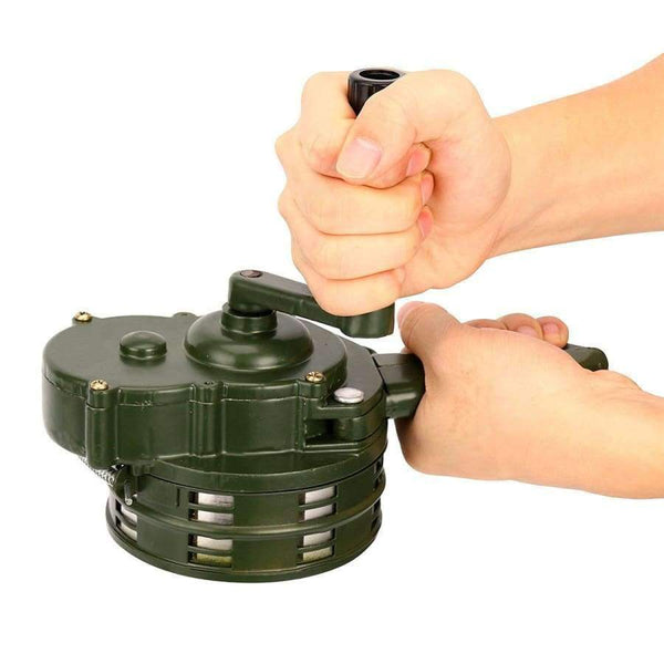 Planet Gates Safurance Green Aluminium alloy Crank Hand Operated Air Raid Emergency Safety Alarm Siren Home Self Protection Security