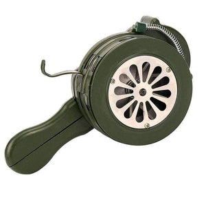 Planet Gates Safurance Green Aluminium alloy Crank Hand Operated Air Raid Emergency Safety Alarm Siren Home Self Protection Security